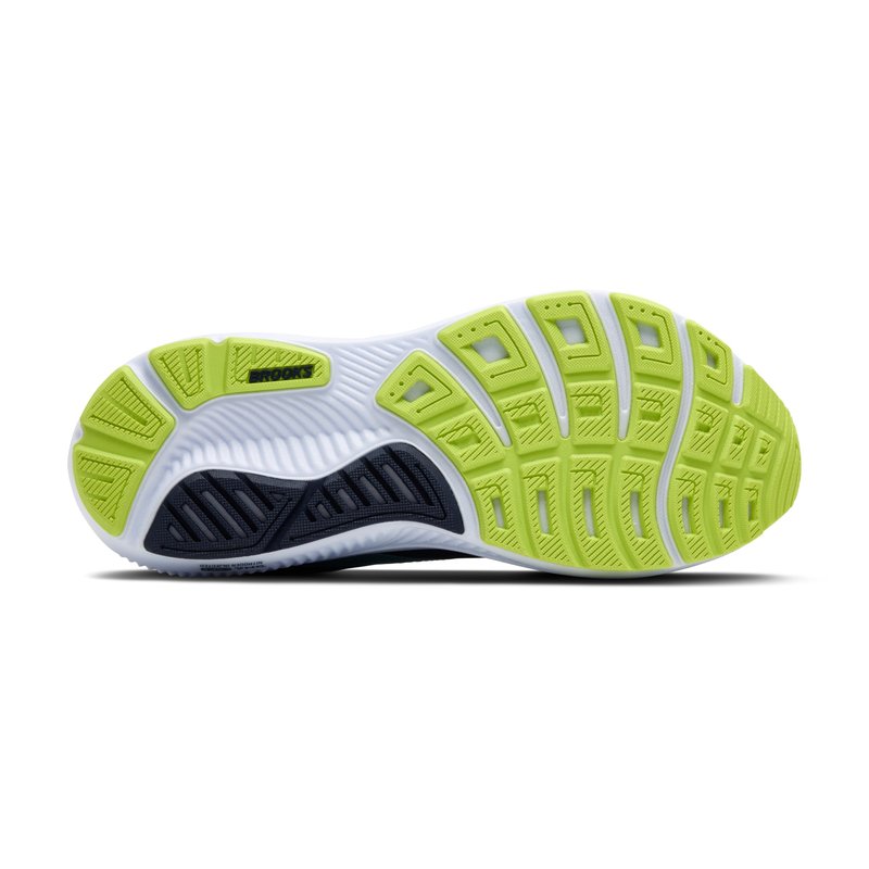 Brooks Men’s Ghost 17 Neutral Running Shoe - Peacoat/Lime/Blue - 8.5 Medium