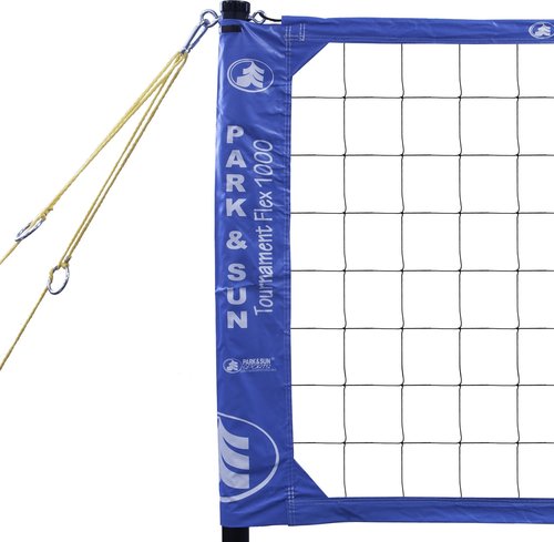 Park & Sun Sports Tournament Flex 1000 Volleyball Net System + Outdoor Volleyball Beach/Sand Adaptor Kit
