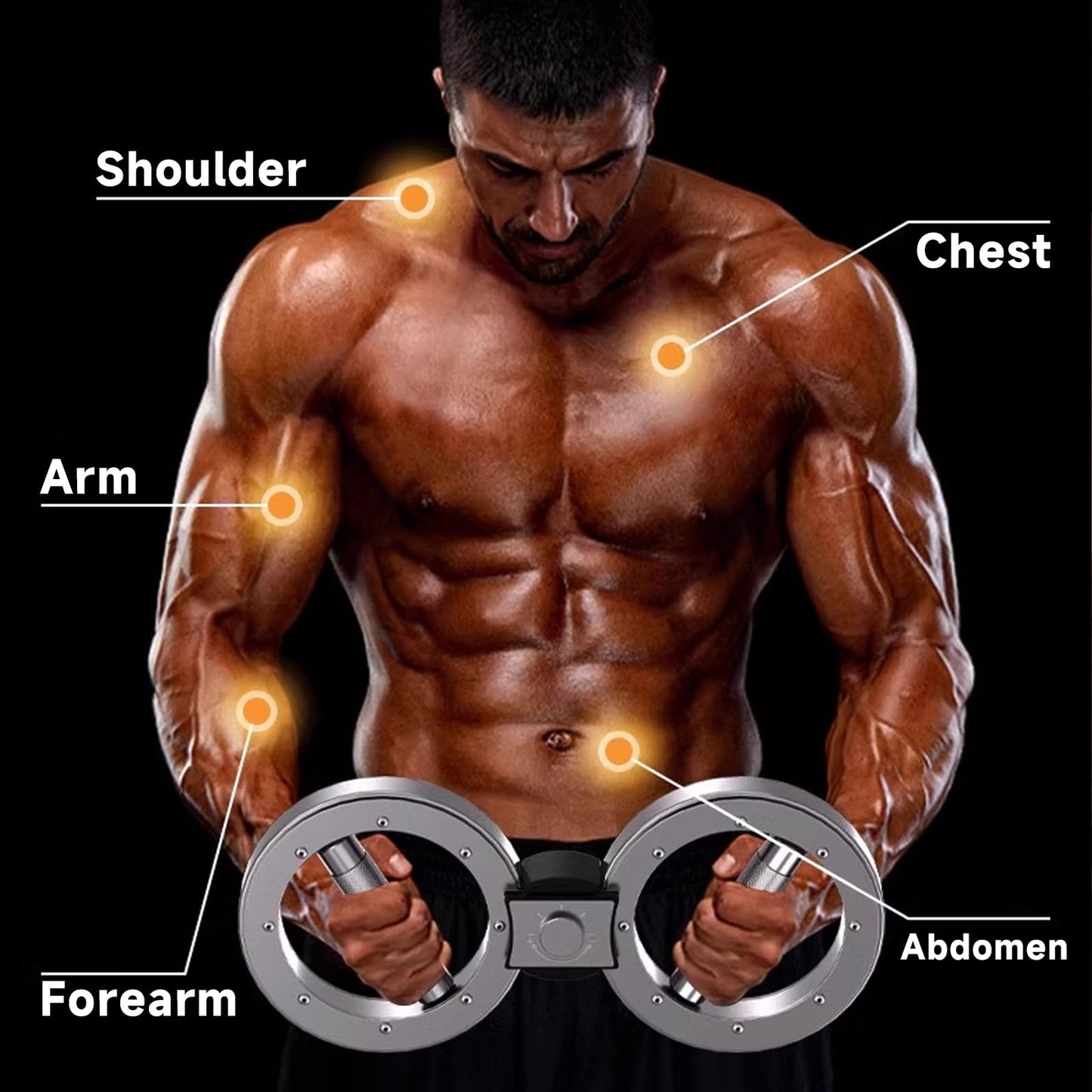 JOBUR Burn Machine 10 Pounds Multifunctional Spinning Burn Rotator Machine Resistance Adjustable Arm Exercisr Gripster Forearm Trainer 360 Degree Rotatable Home Gym Arm and Shoulder Strength Trainer