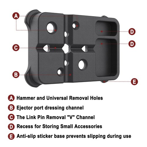 Pridefend Bench Block, Universal Armorers Block, Upgraded Larger Stable Bench Block,Made with Non Marring Materials for Glock and Other Guns