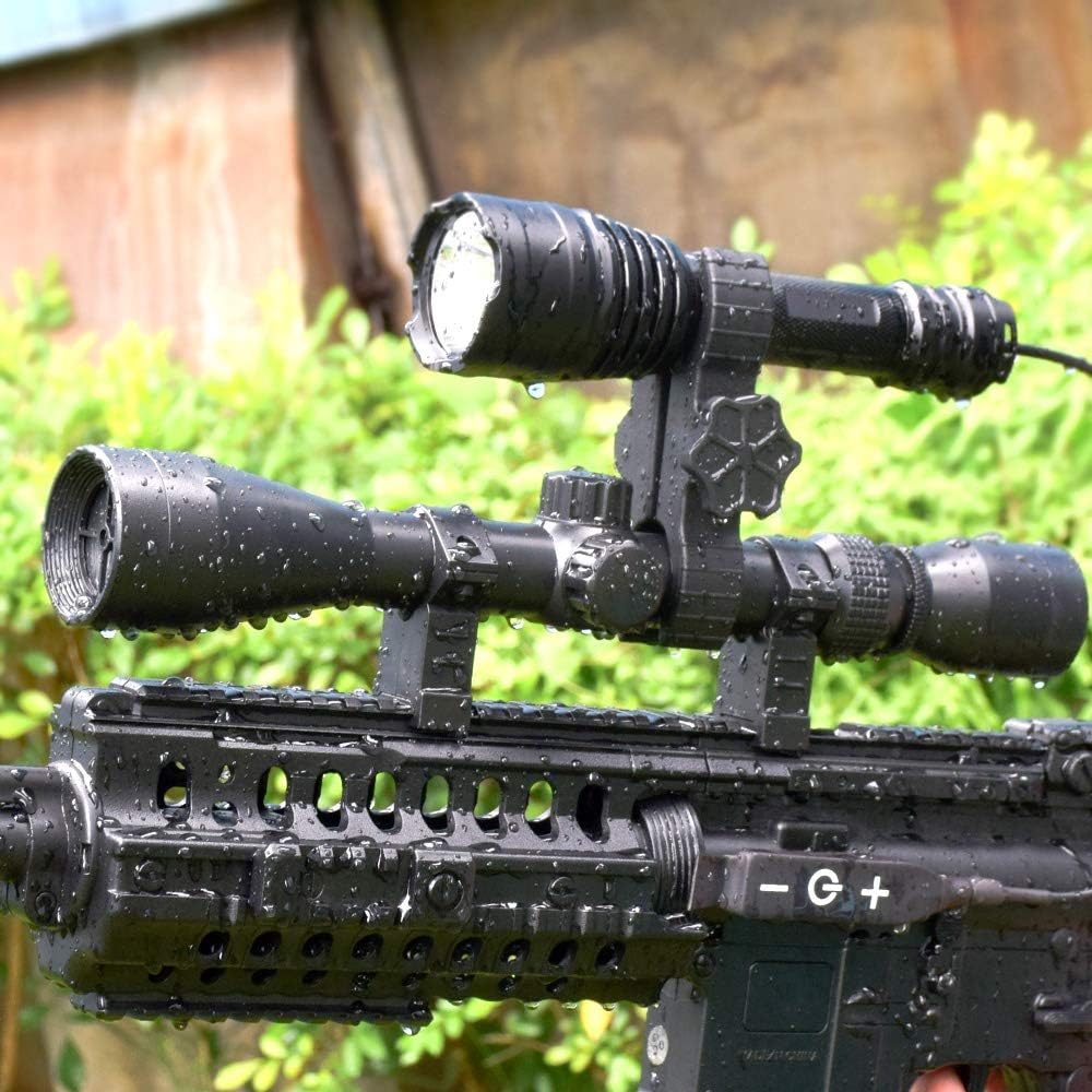 KL41Plus Hunting Flashlight Kit with Red Green IR850 White Interchangeable Modules, Long Range Scope Mount Predator Light with Remote Pressure Switch for Coyote Hog Varmint Night Hunt