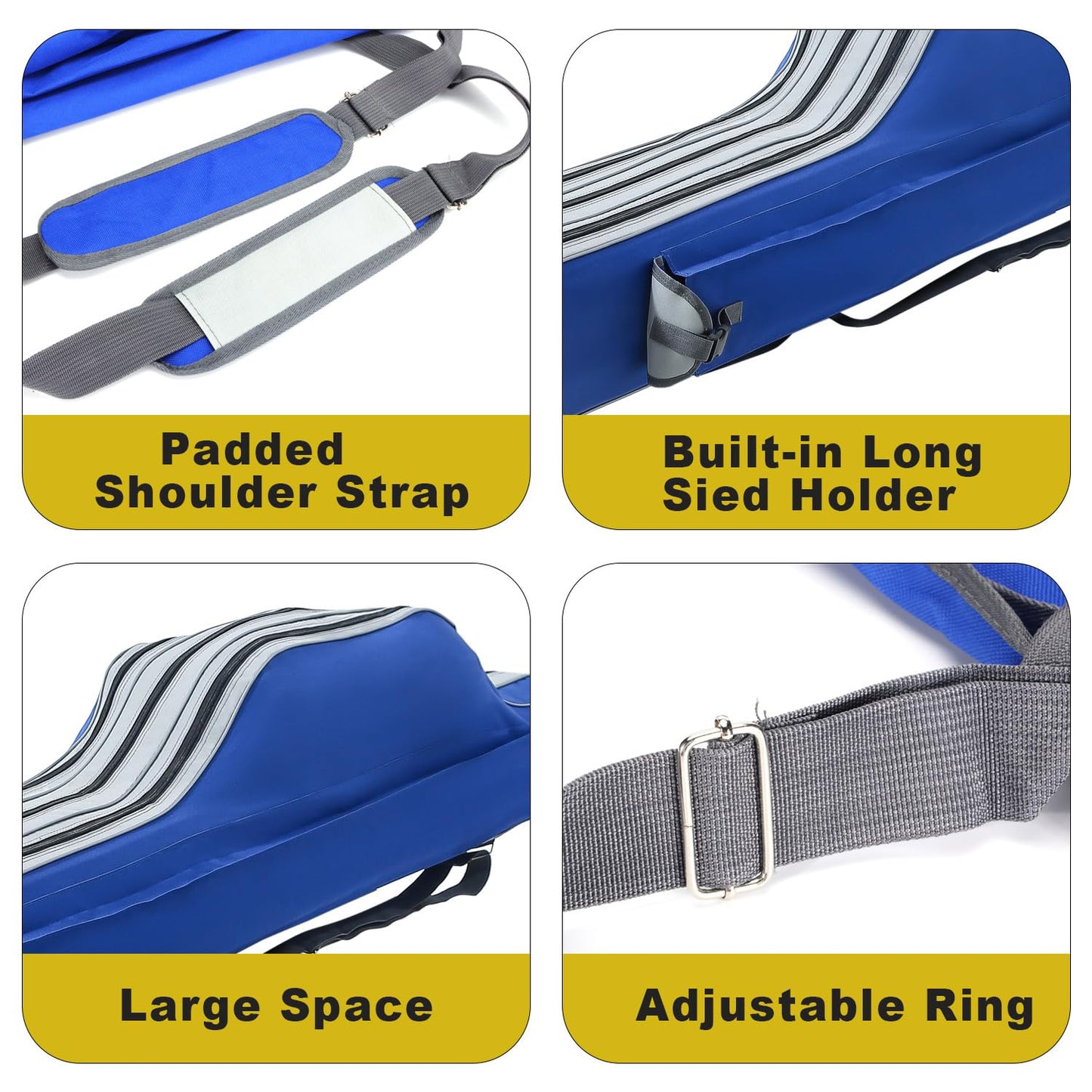 Sougayilang Fishing Rod Bag - 3 Layer Organizer Case for Travel - 170cm/69in