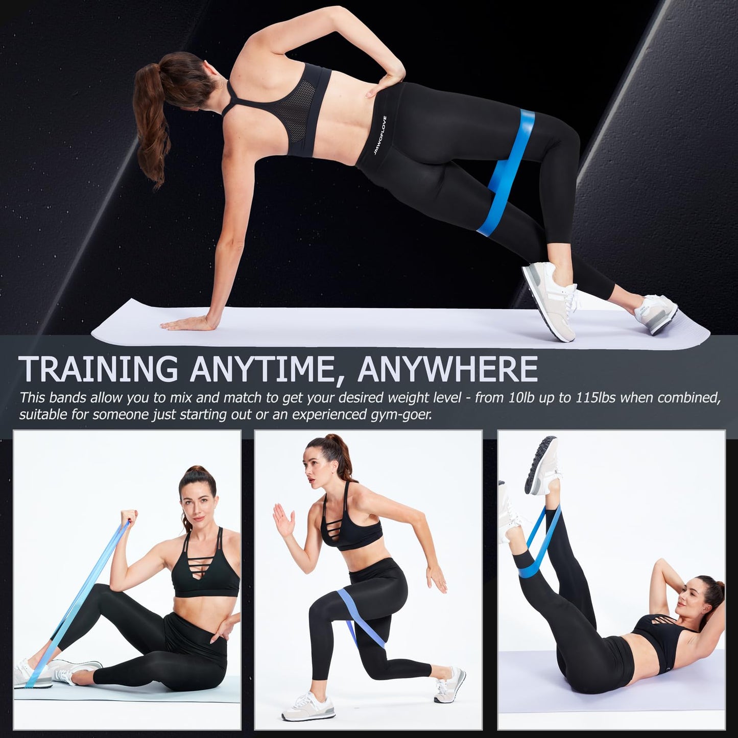 10 Pcs Professional Resistance Bands