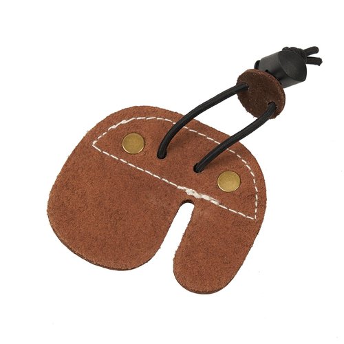 S F Rustic Leather Archery Finger Tab, Archery Finger Guard, Recurve Bow Fingers Tab, Fingers Protector, Traditional Archery Tab Finger Guards for Hunting & Target Practice-Leather