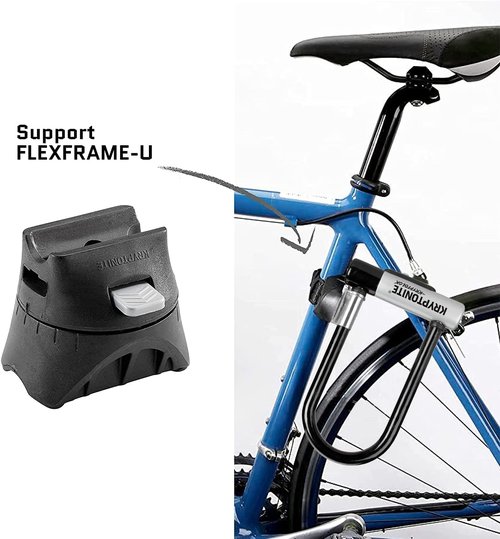 Kryptonite KryptoLok Combo Bike U-Lock, Anti-Theft Security, 12.7mm Steel Shackle, 4-Digit Resettable Combination, U-Shape, Black