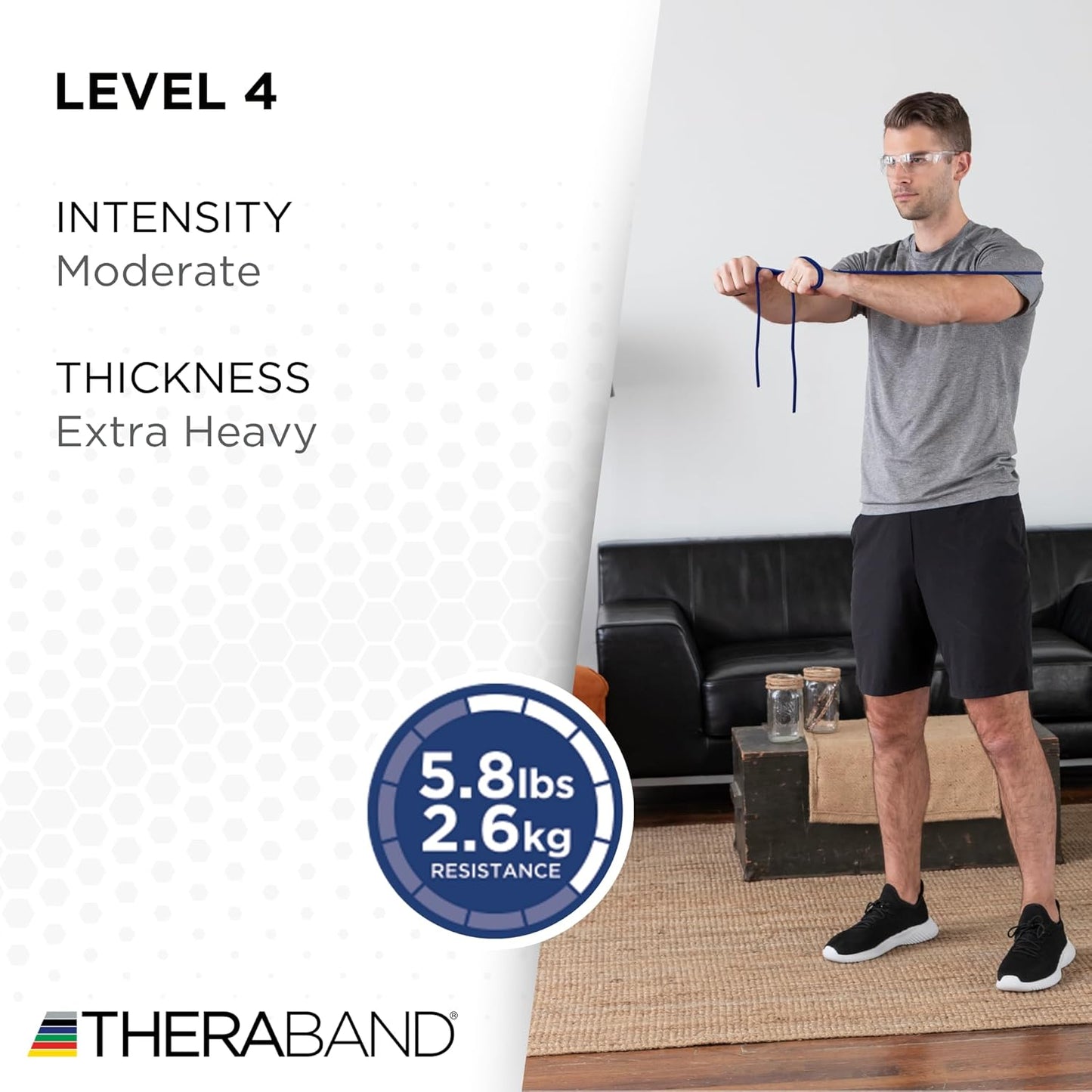 THERABAND Latex Resistance Tubing, Green, Heavy, Level 3, 25 ft Roll, Professional Grade for Upper and Lower Body Workouts, Cut-to-Length, Color-Coded Resistance Levels