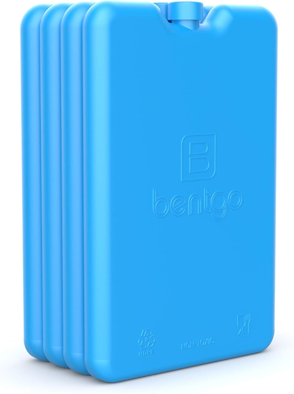 Bentgo Ice Lunch Chillers - Ultra-Thin Ice Packs Perfect for Everyday Use in Lunch Bags, Lunch Boxes and Coolers - 4 Pack (Blue)