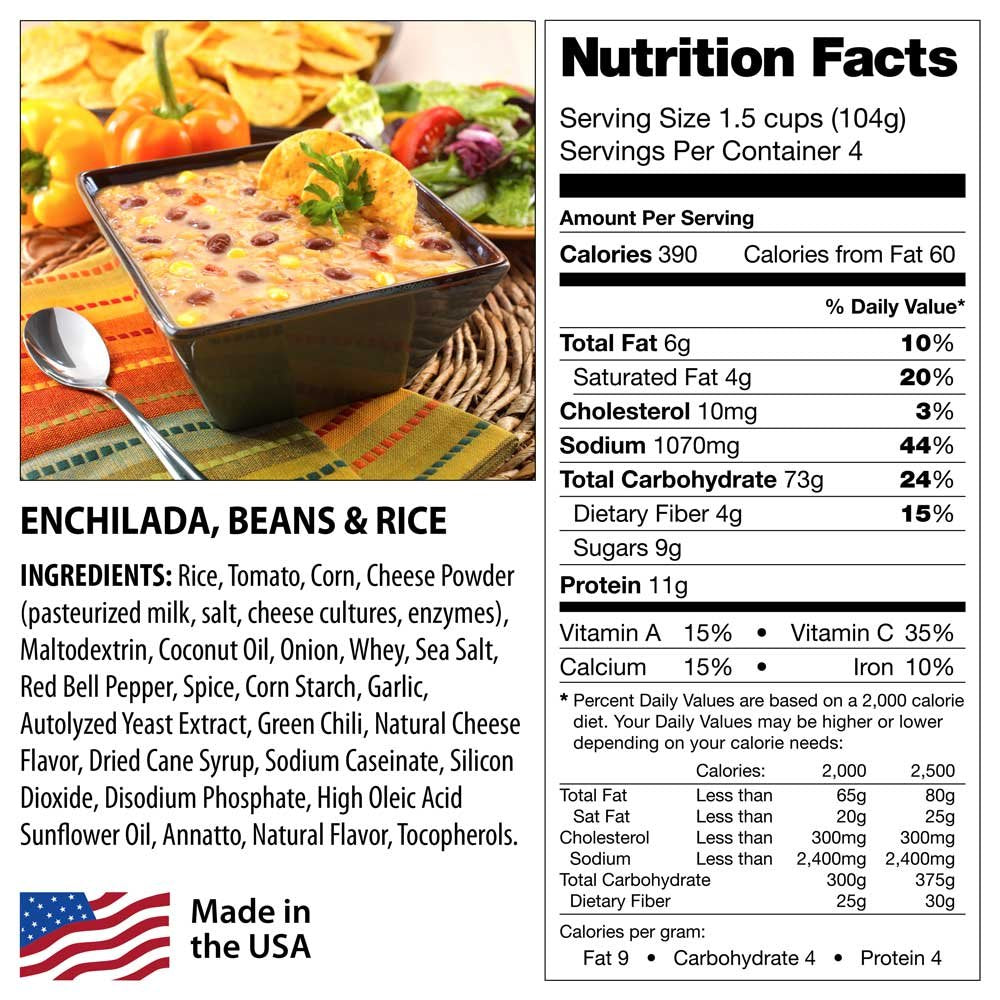 Long Term Gluten Free Food Storage Sample Pack: 16 Large Servings - 4 lbs Freeze Dried Meals - Emergency Prepper Supply with 25 Year Shelf Life