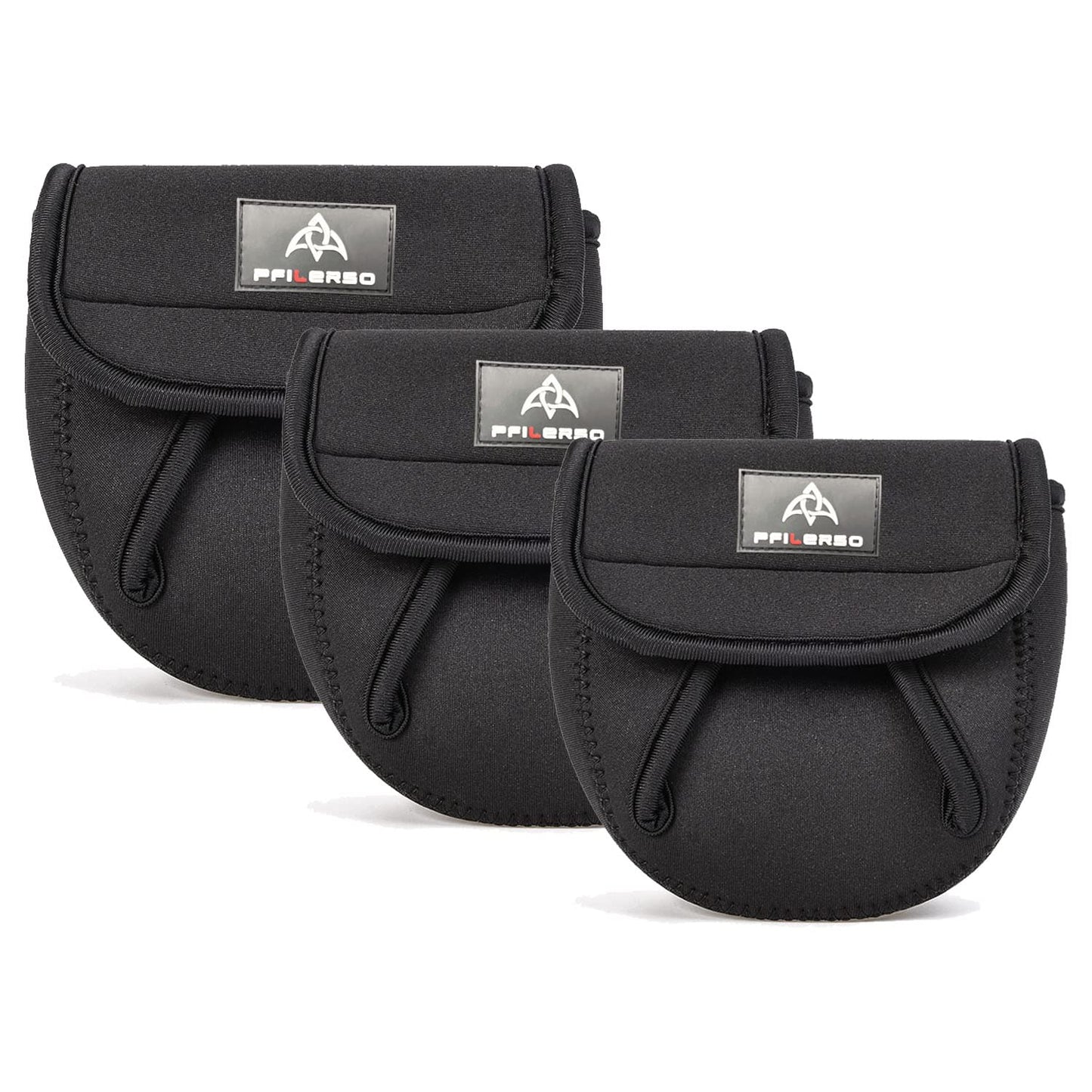 PFILERSO 3Pcs Fishing Spinning Reel Covers Bag Baitcasting Trolling Fishing Reel Protective Case Pouch Sleeve Gloves Fishing Bags Fits 1000-8000 Series Reel 3Size (3Pack 3szie)