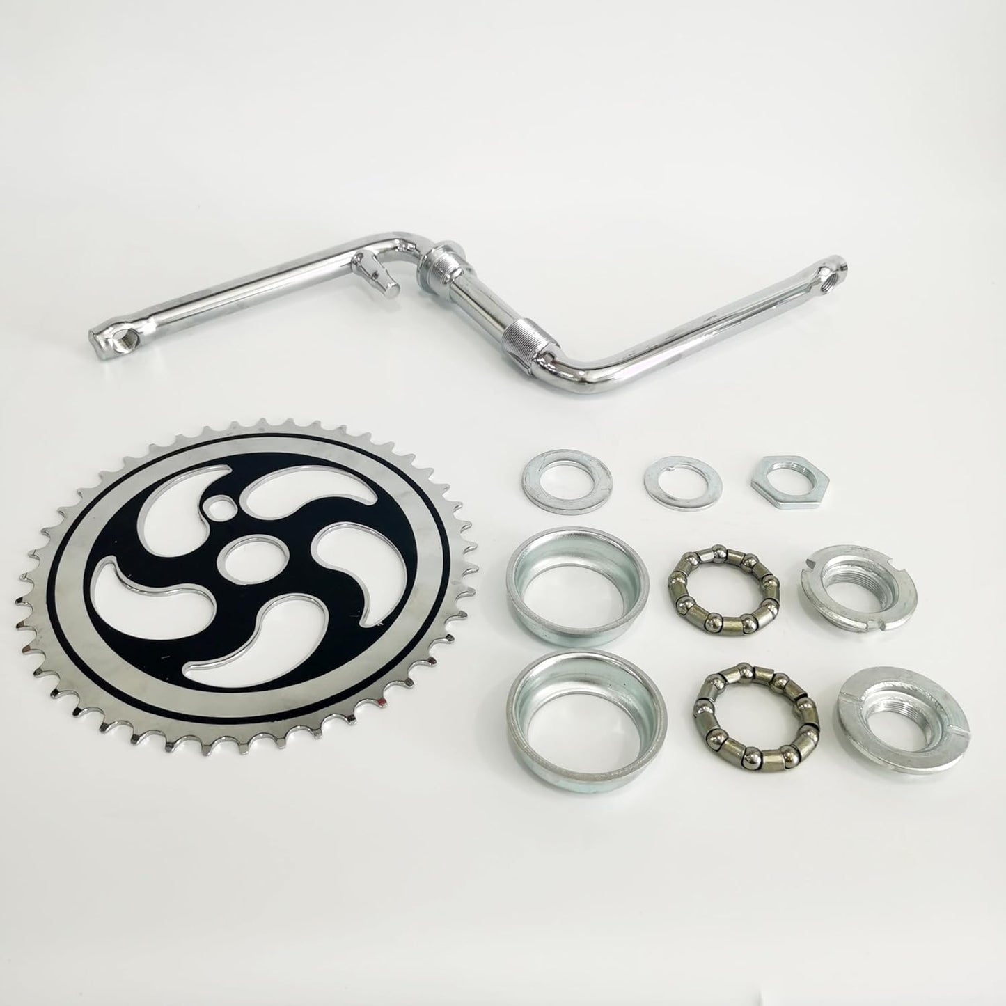 2”Cup Wide Pedal Crank Kit, One-Piece Crank, for 2- Stroke Motor,Gas Motorized Bicycle 48cc/66cc/80cc