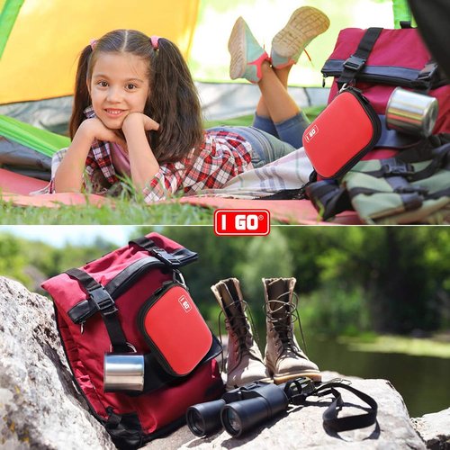 I GO 85 Pieces Hard Shell Mini Compact First Aid Kit, Small Personal Emergency Survival Kit for Travel Hiking Camping Backpacking Hunting Marine Car