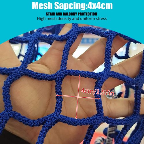 Bunifa Climbing Cargo Net for Kids Outdoor Balcony Safety Net Rope Netting Playground Climbing Net Stairway Railing Safety Net for Children Pets Toys Knotless Polyester Sports Netting