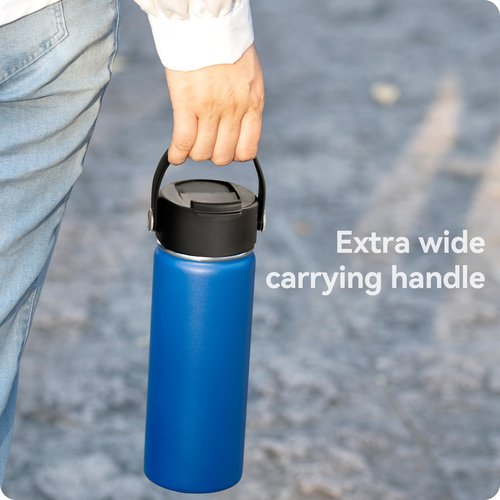 Prurex Flip Lids with Handle for Hydro Flask 12 16 20 32 40 64 oz Wide Mouth Bottles,Replacement Lids for 2.28"Wide Mouth Sport Bottles Water Bottle Accessories(1 pack)