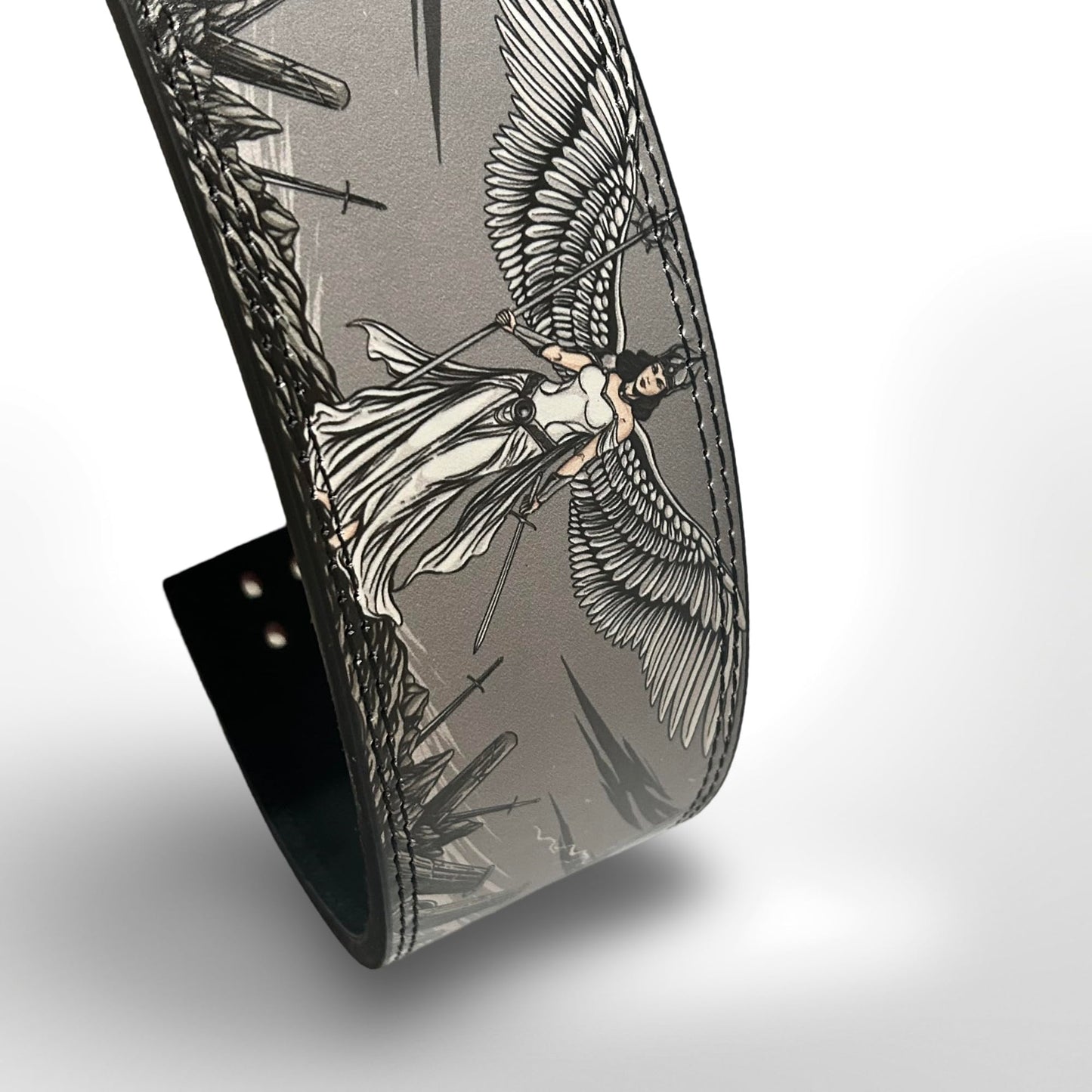 Angel Wings Lever Weight Lifting Belt - Heavy Duty Powerlifting for Deadlifts, Squats, Back Support (Medium)