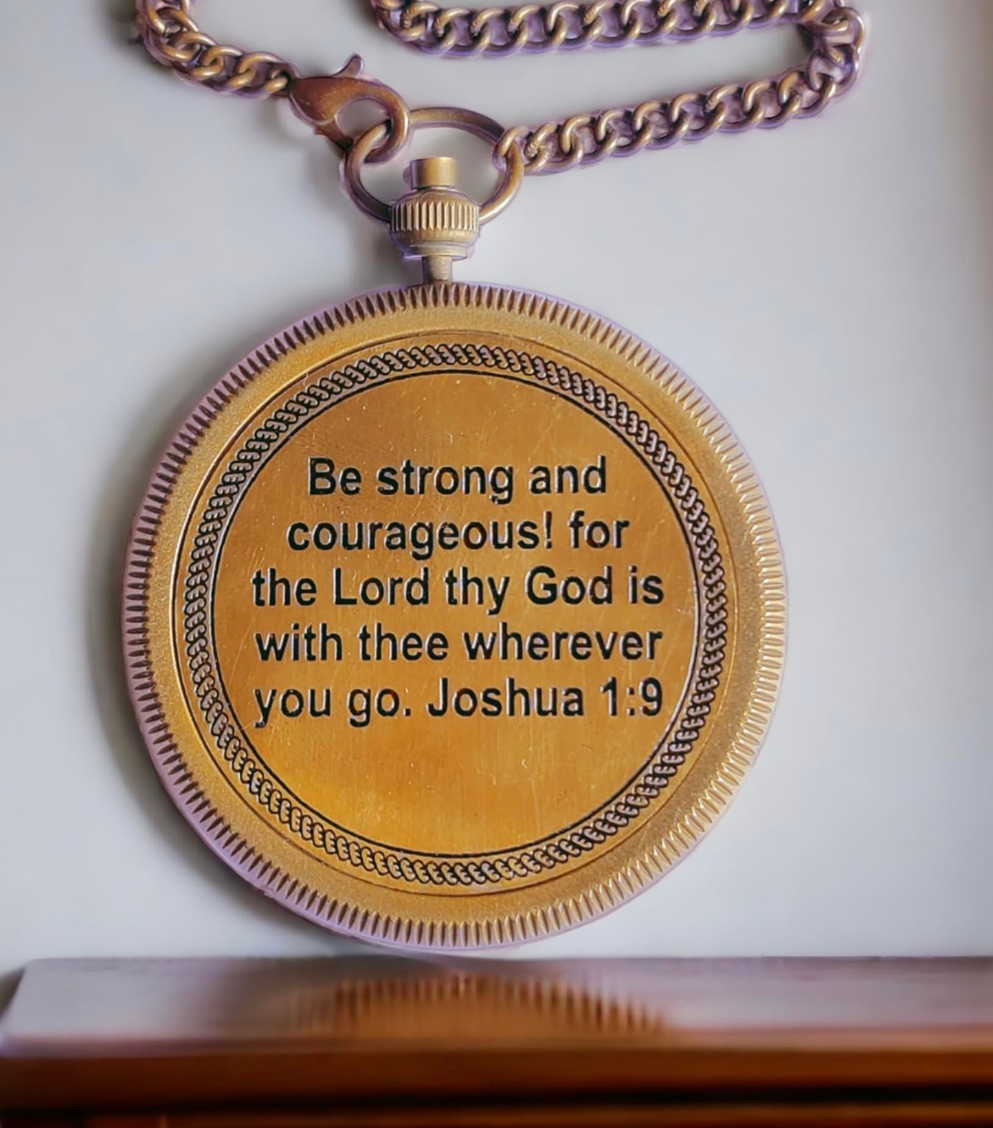 2023 Solid Brass Directional Magnetic Compass Antique Nautical Vintage Quote Engraved with Scripture Jeremiah 29:11 & Joshua 1:9, Baptism Gifts with Rosewood Case & Leather case for Son, Father