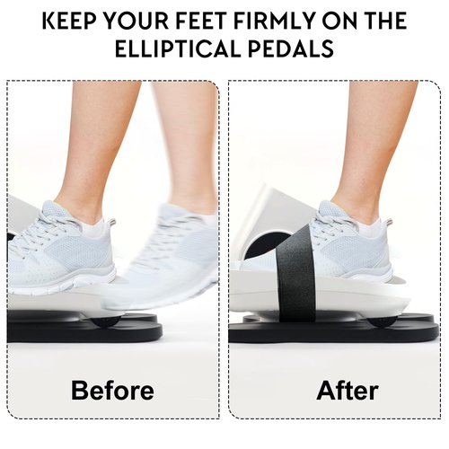 GUMWIG 2 Pcs Leg Exerciser Traction Straps, Under Desk Elliptical Pedal Band for Seniors, Secure & Stability for Electric Ellipse Equipment, Peddler Foot Exercises Machine Home Office Accessories