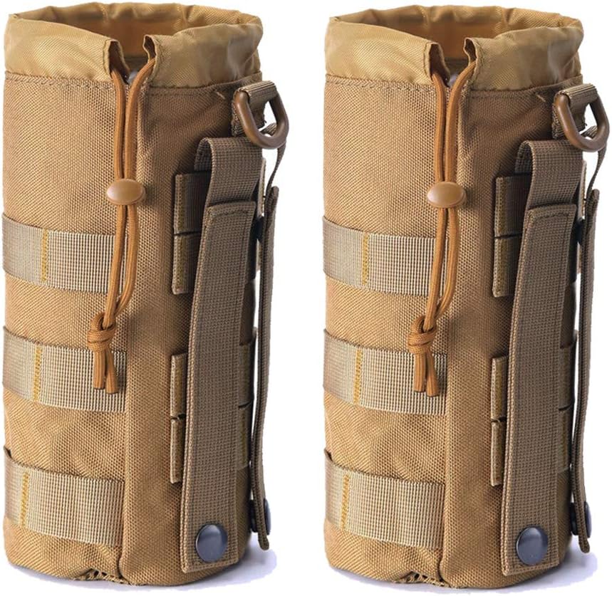 Upgraded Tactical Water Bottle Holder | Molle Pouch for Travel & Hydration