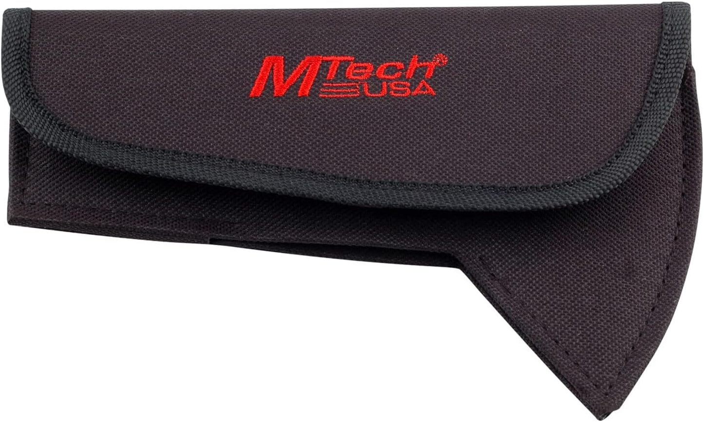 MTech USA MT-AXE8 Camping Axe, Black Stainless Steel, Cord Wrapped Handle, 15-Inch Overall