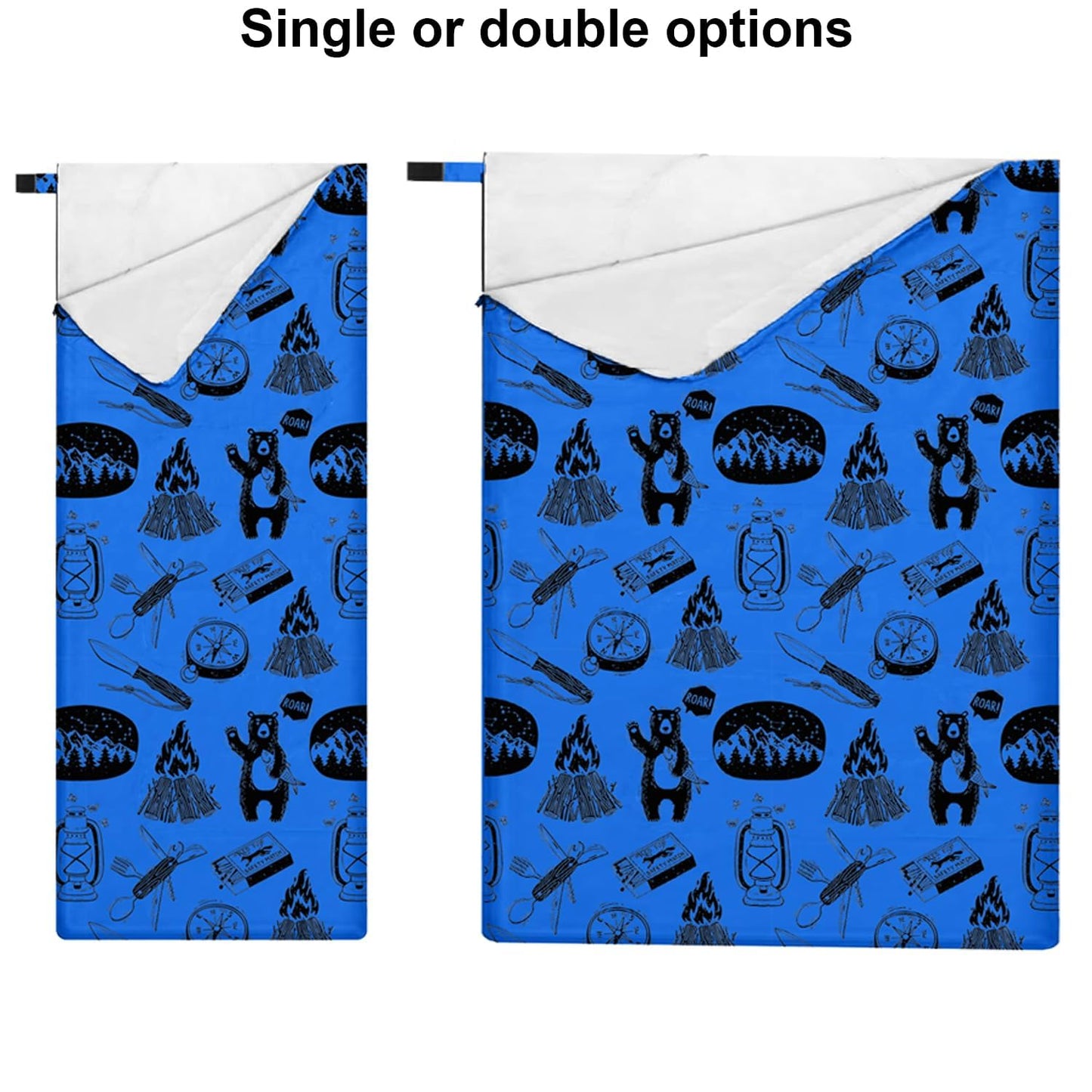 KidzAdventure Ultralight 3 Season Kids Sleeping Bag | 50F- 70F Indoor/Outdoor Sleeping Bag for Boys, Girls, Toddlers and Youth | Ultra Compact, Ideal for Camping and Sleepover