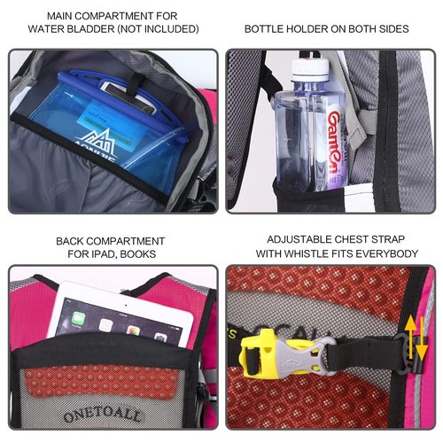 LOCAL LION Cycling Backpack, Small Hiking Backpack, Waterproof Bike Biking Backpacks - Lightweight for Skiing Running 18/25L