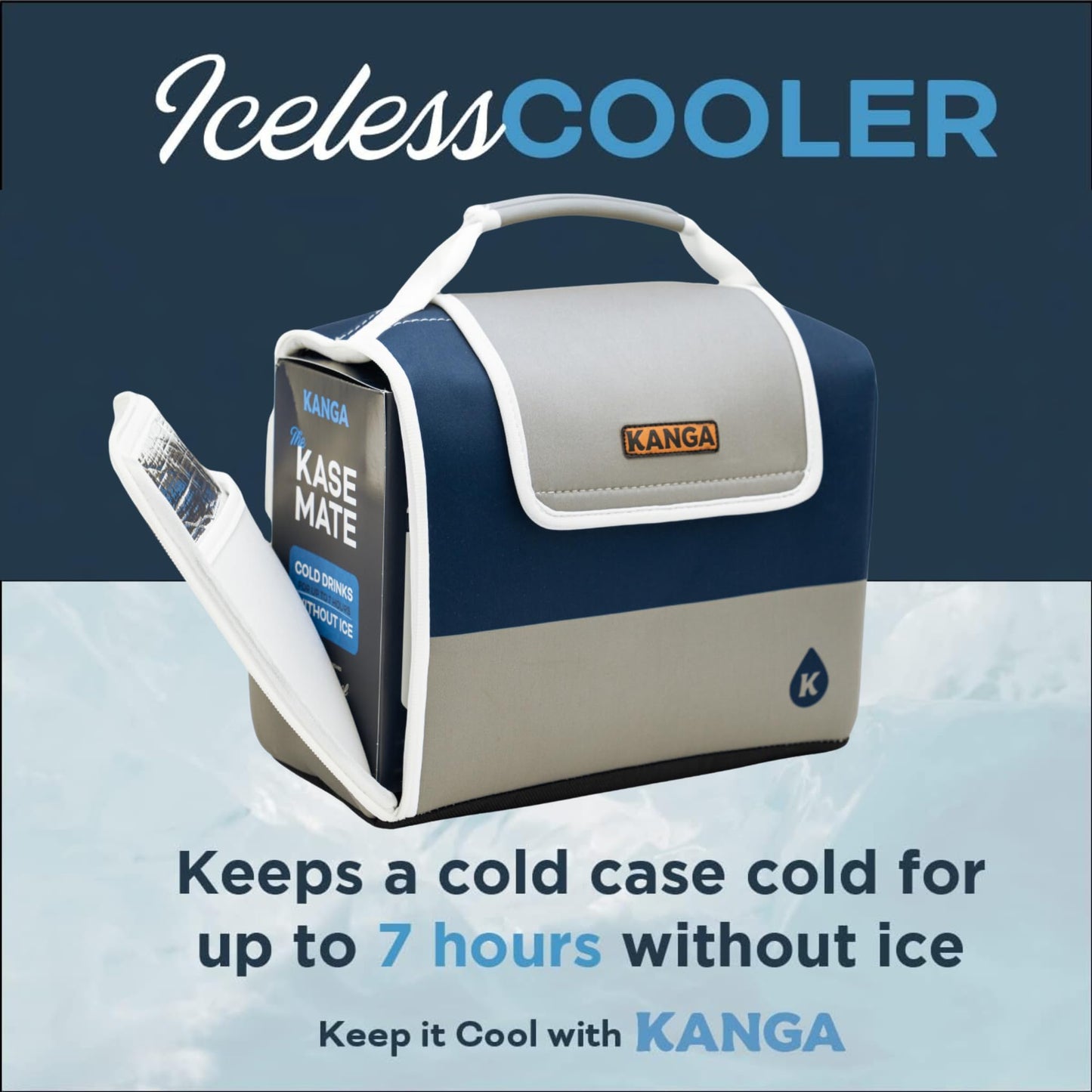 Kanga Insulated Cooler Bag - Soft Cooler Bag - Can Beer and Seltzer Drink Cooler - Insulated and Durability Tested - Kanga Kase Mate - 12 Pack Cooler - Neptune