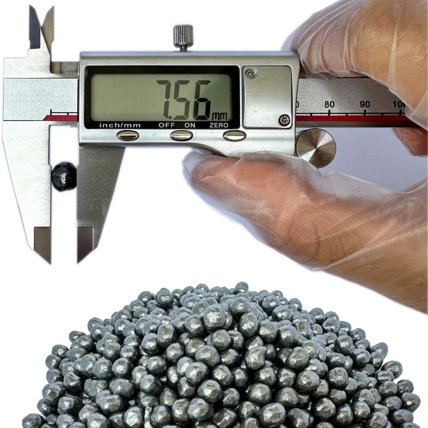 1lb Bag of #7 Lead Shot Balls - 99.9% Pure (7.5mm) - Heavy Duty Ballast Weights for Sleds, Scuba Diving, Hunting, Fishing, and More