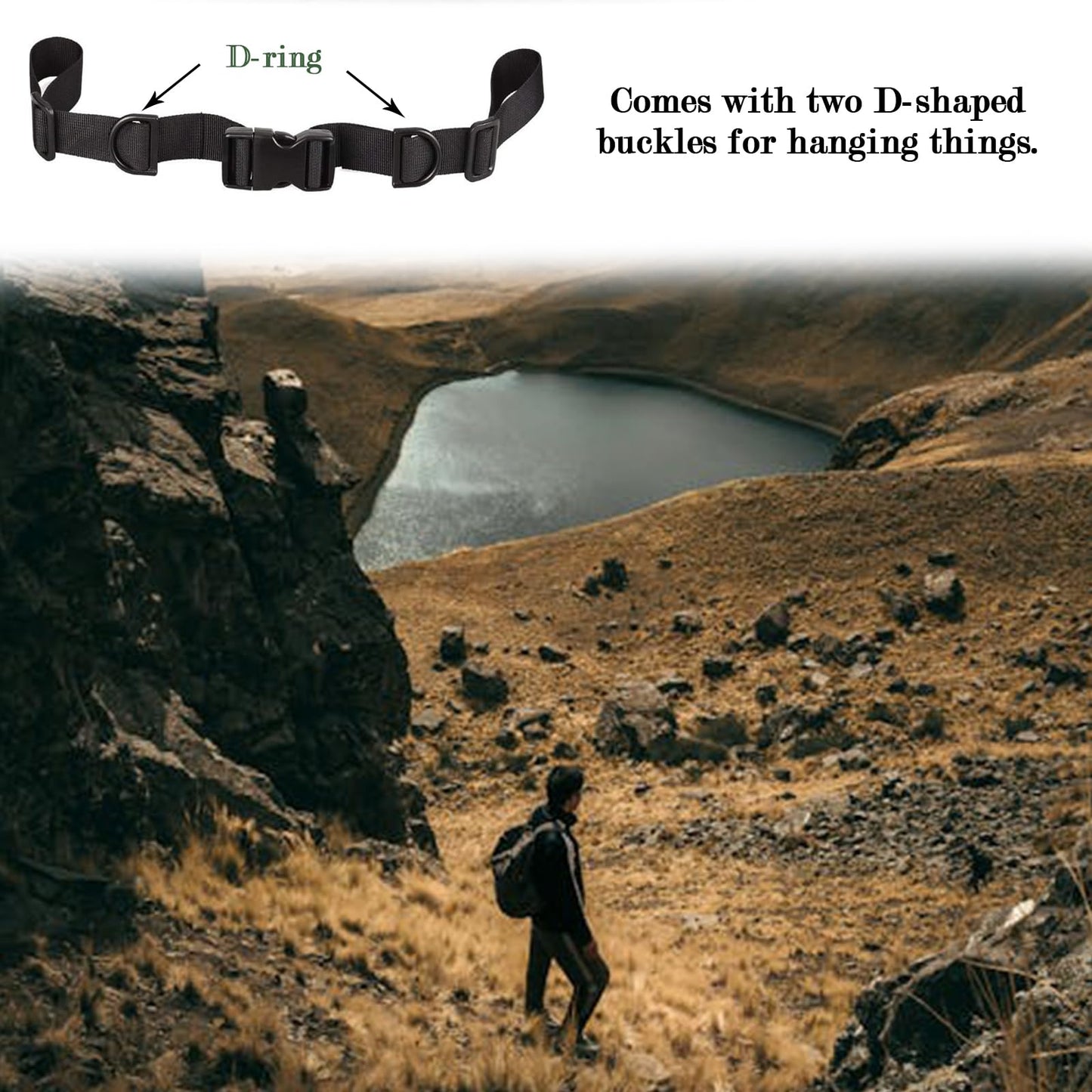 2 Pack Backpack Chest Straps,with 2 Quick Release Buckle,4 Slide Clips 10 Zipper pulls-Black US223