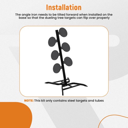 maXpeedingrods 6Pcs AR500 Dueling Tree Paddles 6" X 3/8" Steel Target DIY Shooting Target with Tubes (Black)