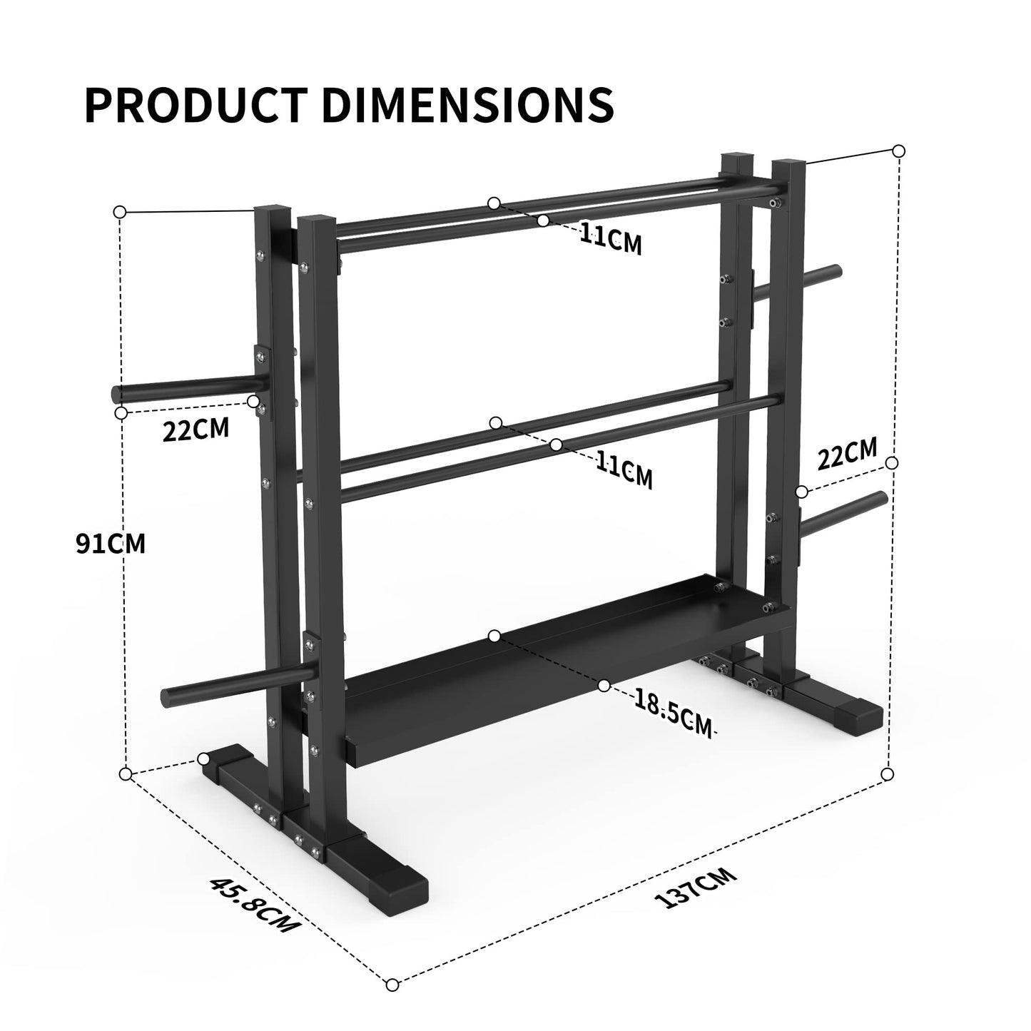 PROIRON Heavy Duty All-In-One Weight Rack, Extra Large Capacity Dumbbell Rack for Dumbbells Kettlebells Home Gym Storage,Floor Protective Weights Stand Holder (Rack Only)