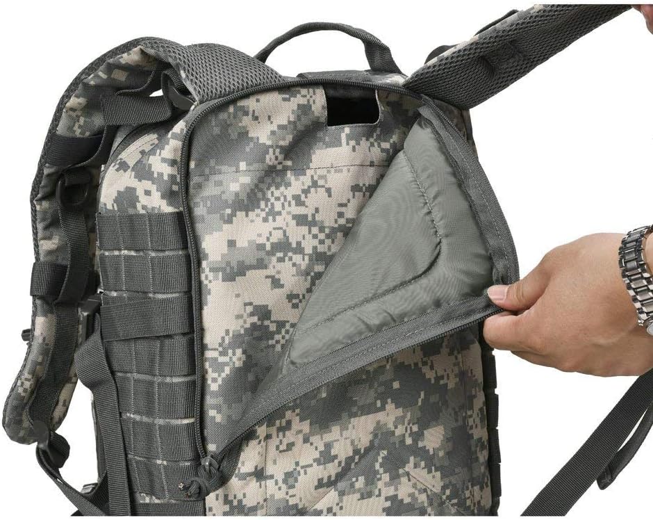 REEBOW GEAR Military Tactical Backpack for Men Large 34L Army 3 Day Assault Pack Molle Bag Backpacks (34L, Black)