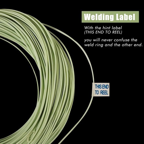 Riverruns Fly Fishing Floating Line with Welded Loop Weight Forward Fly Lines 85FT WF4 5 6 7F (Single Moss Green, WF4F)