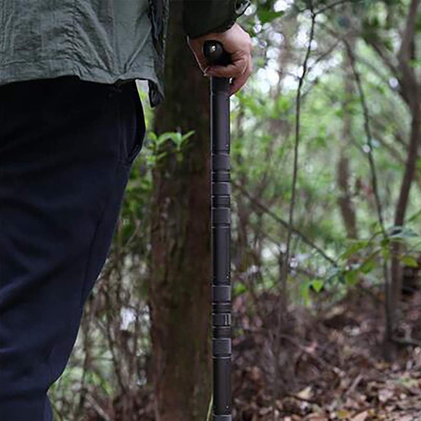 aiGear Walking Hiking Stick with Compass and Whistle, 14 in 1 Survive Walking Hiking Stick Outdoor Trekking Poles with Solid Durable Survive Tools 6 Tubes