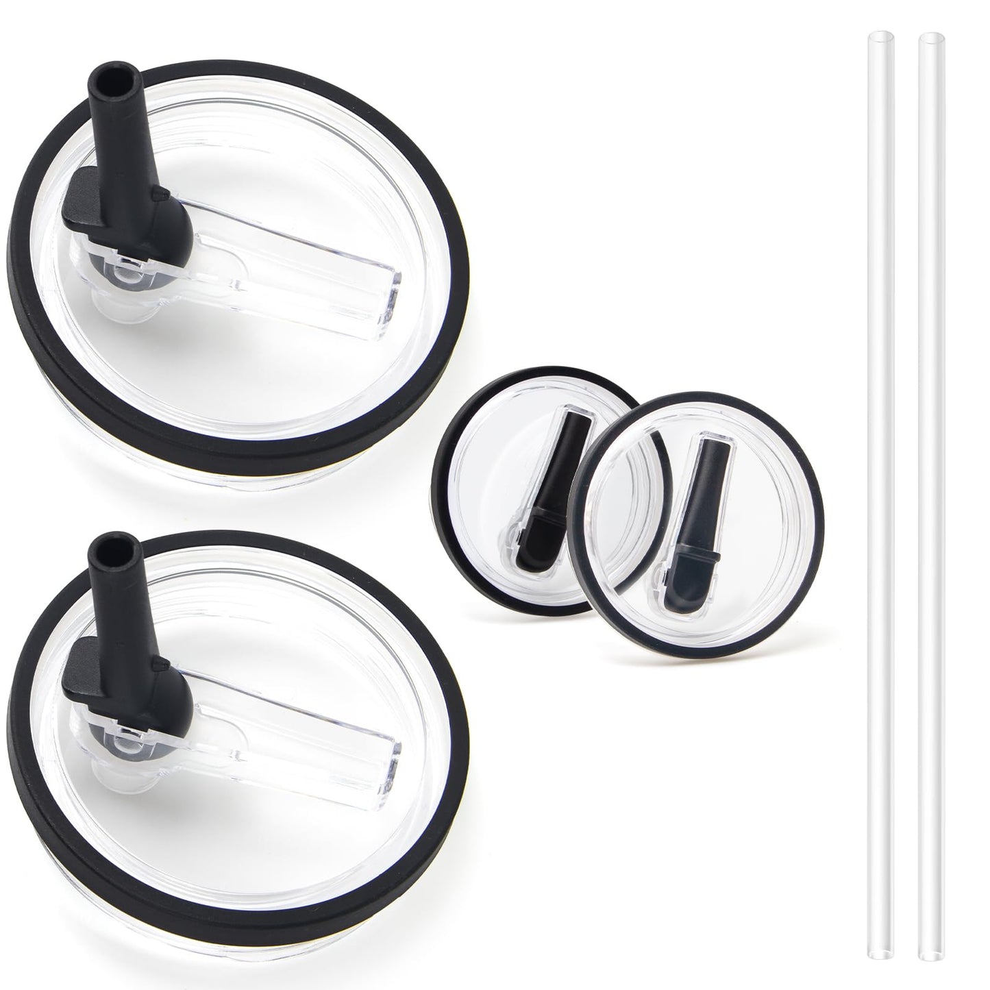 2 Pack 40 oz Tumbler Flip Straw Lid Replacement Fit for Stanley Quencher, Leak Proof for Stanley Lid Replacement Spill Proof Reusable Tumbler Cover Compatible with 40oz Stanley Cup Accessories
