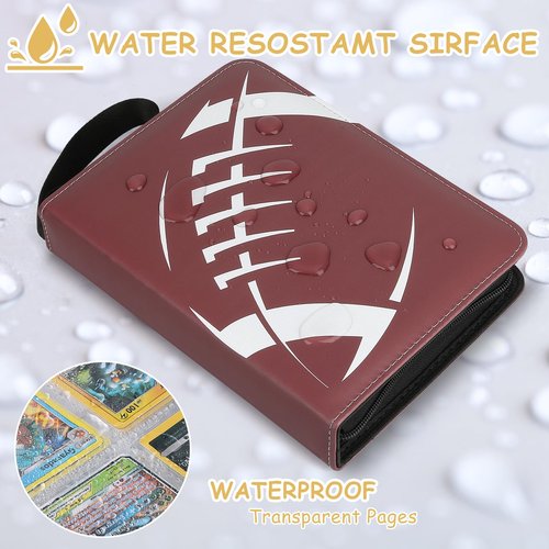 Football Card Binder with Sleeves, 900 Pockets Trading Card Binder,9 Pocket Card Binder Holder Album Storage Organizer Case Compatible with Football Baseball Card and other Trading Cards