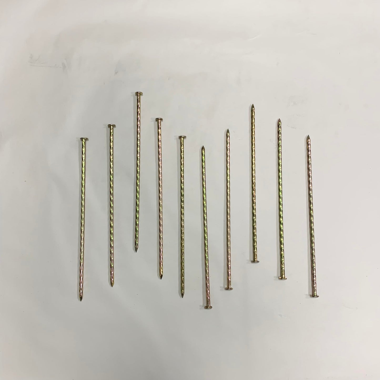 14-inch Galvanized Super Long Steel Nails for Wooden Piles Grass Floor Landscape Metal Yellow Nails Rust-Proof Extension Reinforcement Tent Camping Garden Anchor (20PCS)
