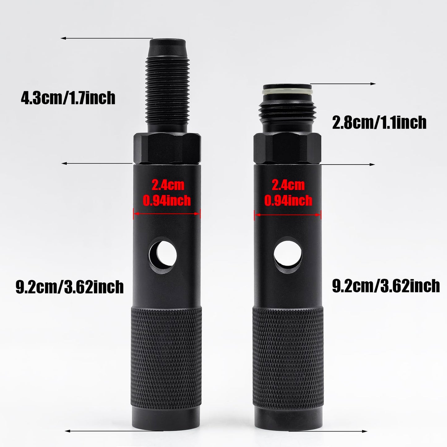 Aopkeo 12gram CO2 Cartridge Small Cylinder Quick Charge Adapter for Paintball PCP Airsoft Soda Water (G1/2-14(0.825"-14NGO))