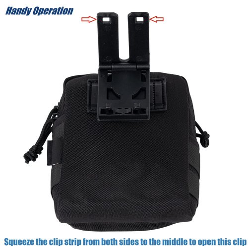 Dotacty Tactical Belt MOLLE Pouches w/Rotatable Clip Phone EDC Gear Utility Duty Pack Gadget Small Tool Wasit Carry Bag for Police Law Enforcement Security Work Patrol Vest Backpack Camping Hiking