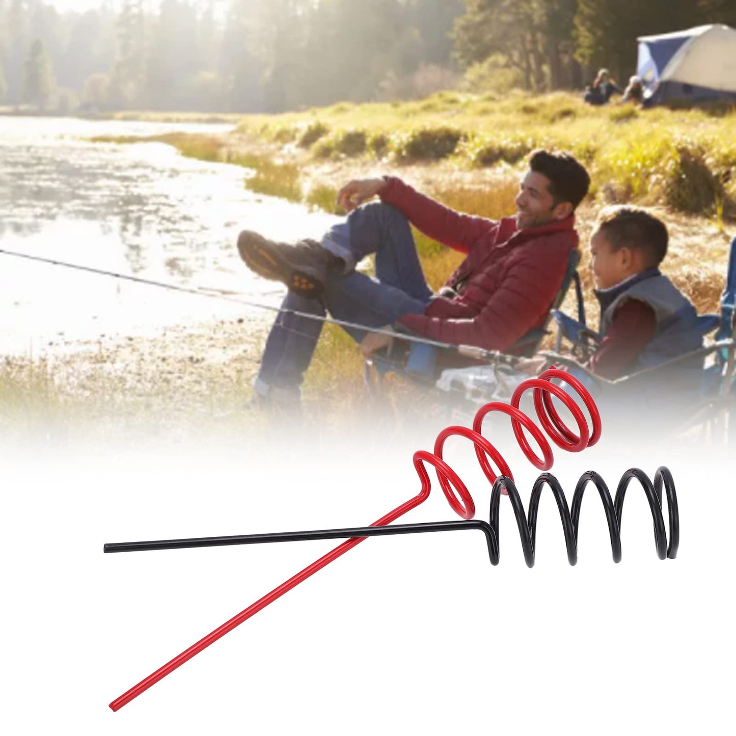 2Pcs Fishing Rod Holder,Heavy Duty Spiral Fishing Rod Ground Support Stand Holder Metal Fishing Tackles