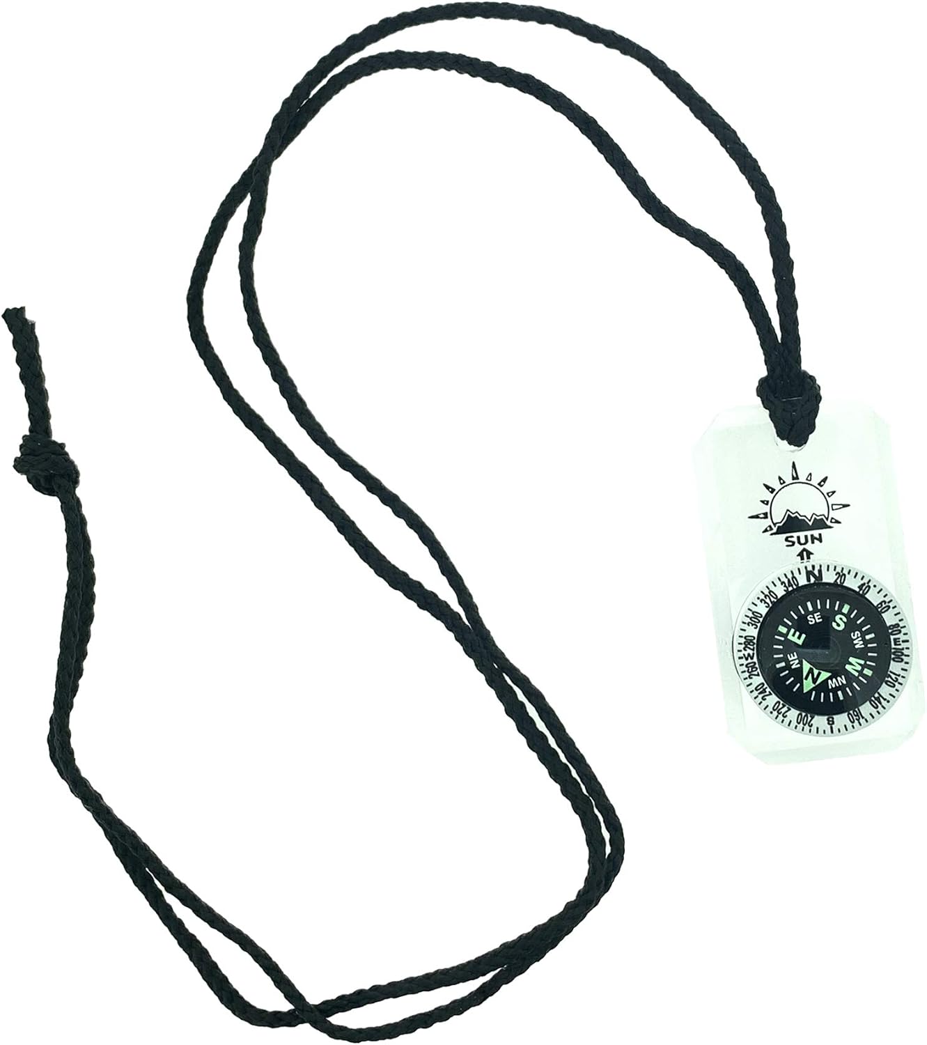 Sun Company MiniComp II - Mini Orienteering Compass with Rotating Bezel | Easy-to-Read Zipper Pull Compass for Jacket, Parka, or Pack