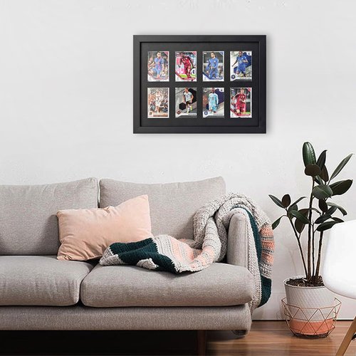 Wall Memorabilia Display Cabinet - Baseball, Sports & Trading Card Stand, Holds 8 Cards, Suitable for Football, Basketball & Hockey