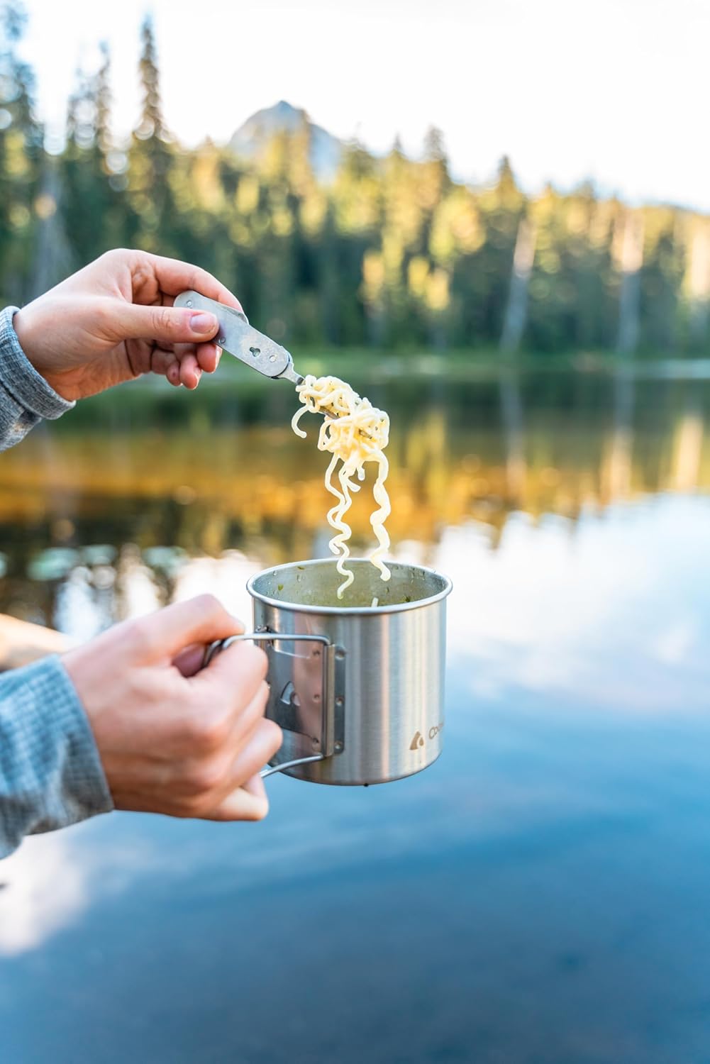 Coghlan's Stainless Steel Cutlery Set – 3-Piece Flatware with Fork, Knife, Spoon, and Convenient Storage Ring for Camping, Hiking, and Outdoor Adventures, Durable Tableware