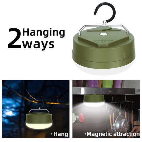MOSLIGHTING LED Camping Lantern, 1000LM Battery Power Camping Lights, Red Light, IPX4 Waterproof Tent Light, 5 Mode, Portable Flashlight for Power Outage, Emergency, Hurricane, Hiking