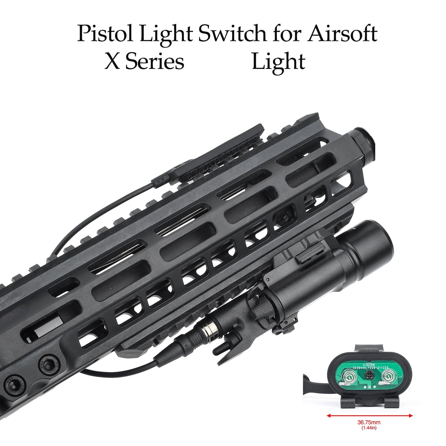 NECARL Remote Pressure Switch, Tactical Pistol Light Dual Function Switch for Airsoft X300 Series Pistol Light Scout Weapon Light, with Momentary Constant Modes