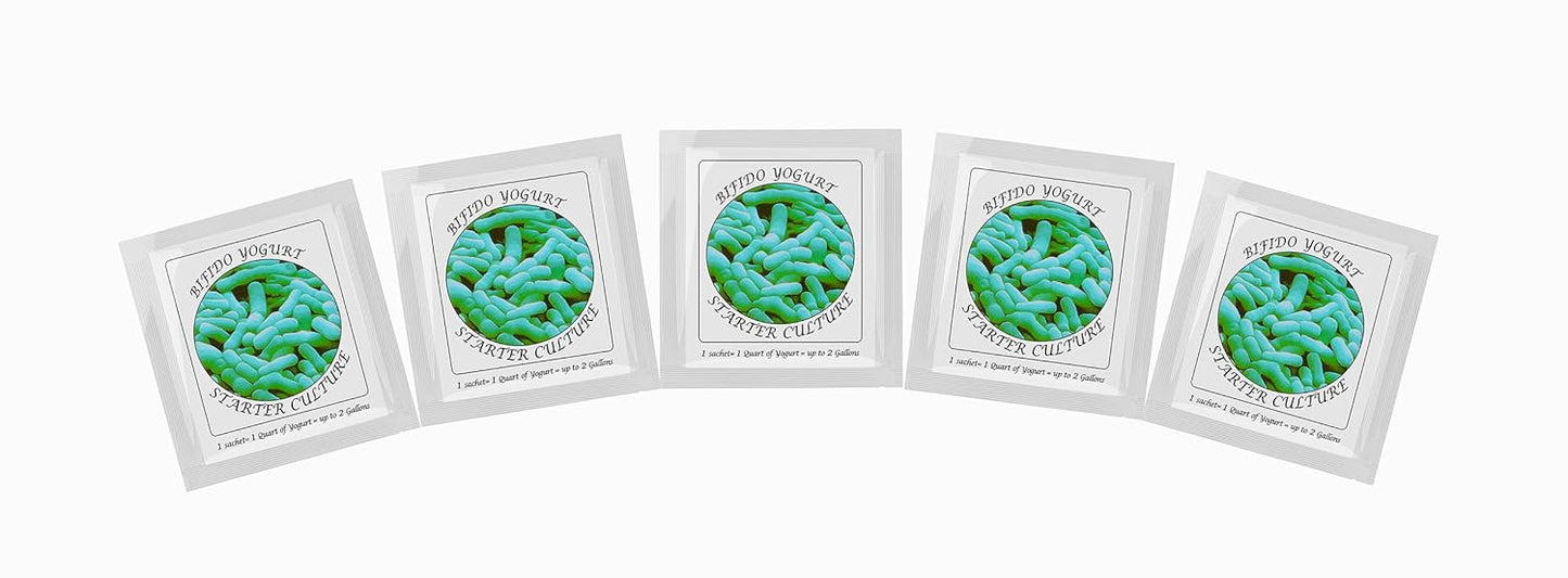 Yogurt Starter Cultures - Pack of 3 Freeze-dried Culture Sachets for Bifido Yogurt