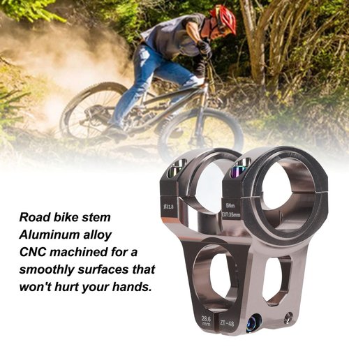 SPYMINNPOO Mountain Stem, 31.8mm Short Aluminum Alloy Lightweight DIY Short Handlebar Stem for Replacement (Ti Color), SPYMINNPOOgw6fqt18un-14