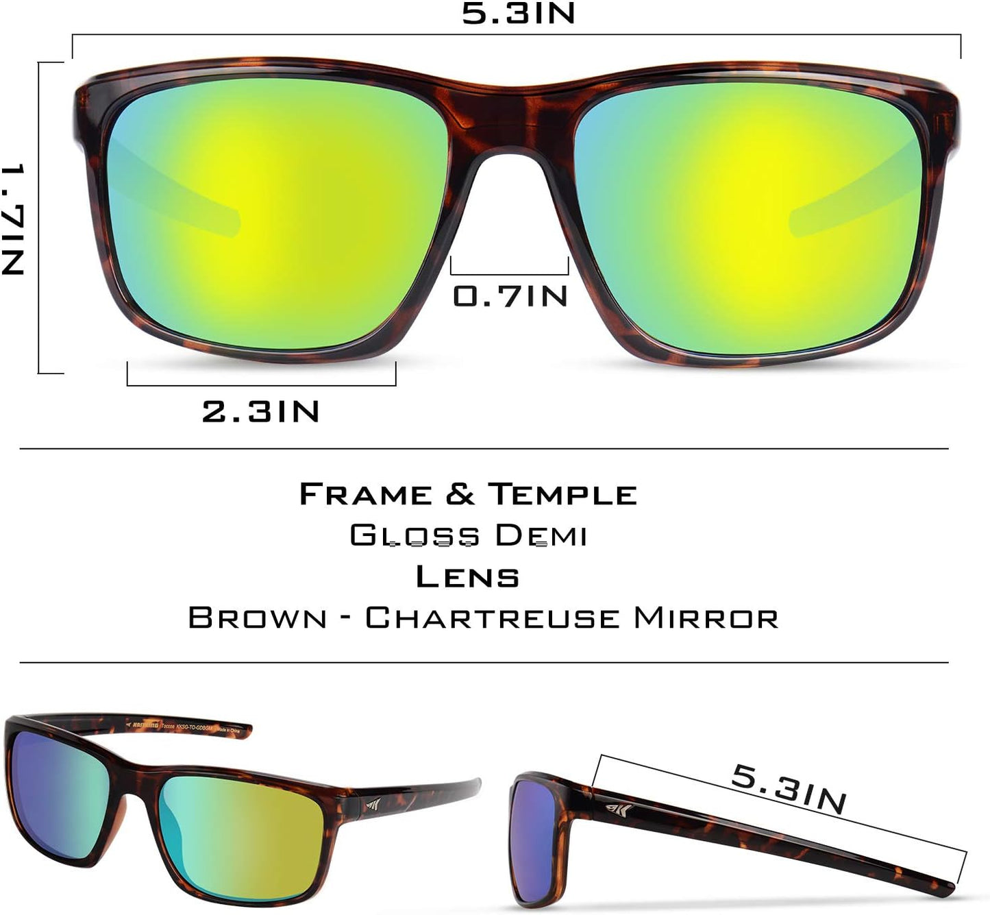 KastKing Toccoa Polarized Sport Sunglasses for Men and Women,Ideal for Driving Fishing Cycling and Running,UV Protection
