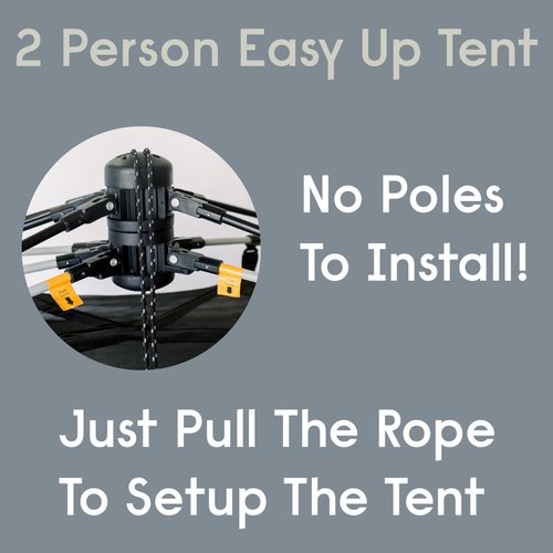 Bear Grylls 2 Person Pop Up Tent - Portable Automatic Tents for Camping - No Poles to Assemble - Easy Tents for Camping
