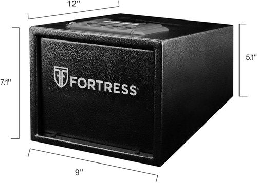 Fortress Small Personal Pistol Safe with Electronic Lock, Black (P2EA)