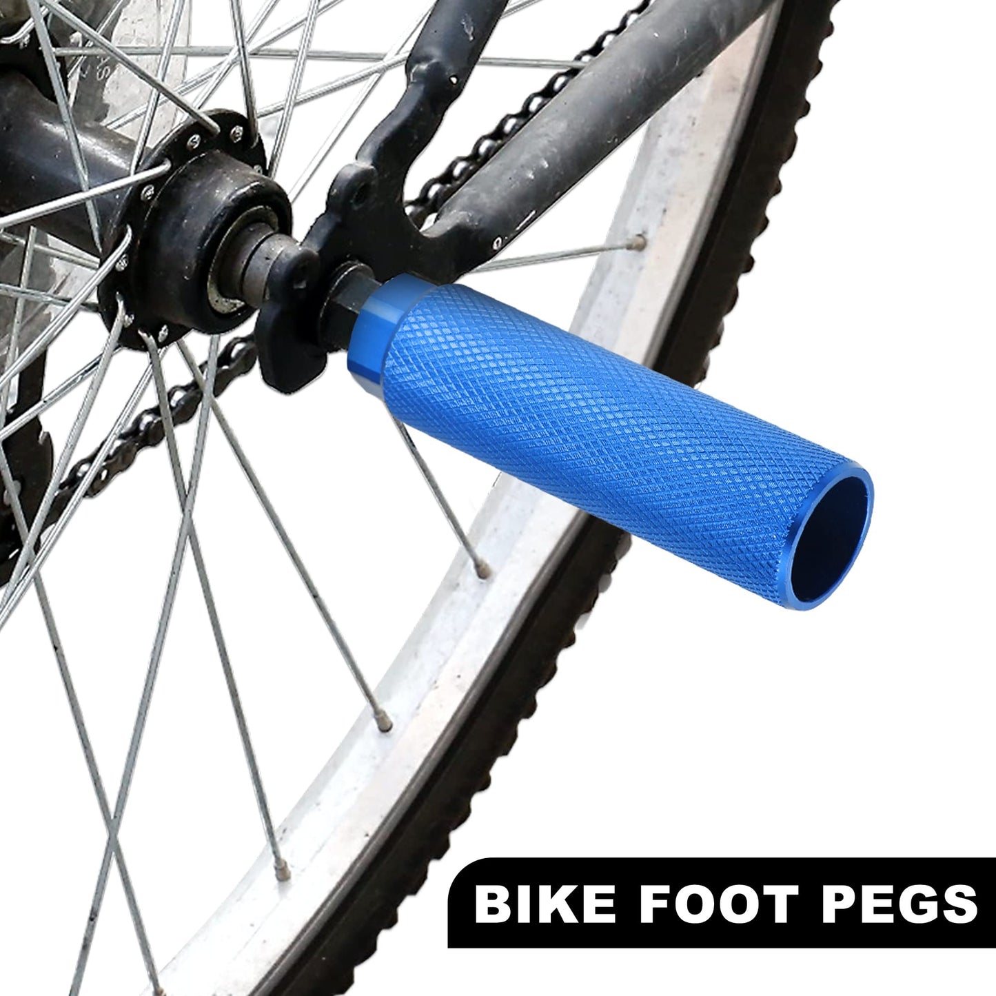 2 Pcs Bike Pegs Aluminum Alloy Anti-Skid Lead Foot Bicycle Pegs BMX Pegs for Mountain Bike Cycling Rear Stunt Fit 3/8 inch Axles Bike Accessories Bmx Bike