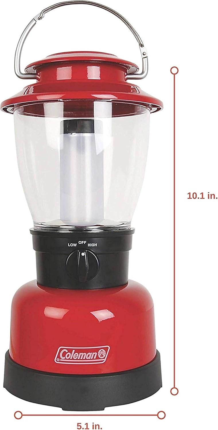 Coleman Classic Rechargeable 400 Lumens LED Lantern Water-Resistant Lantern with USB Charging Port and Carry Handle Great for Camping Power Outage Emergencies & Home Use